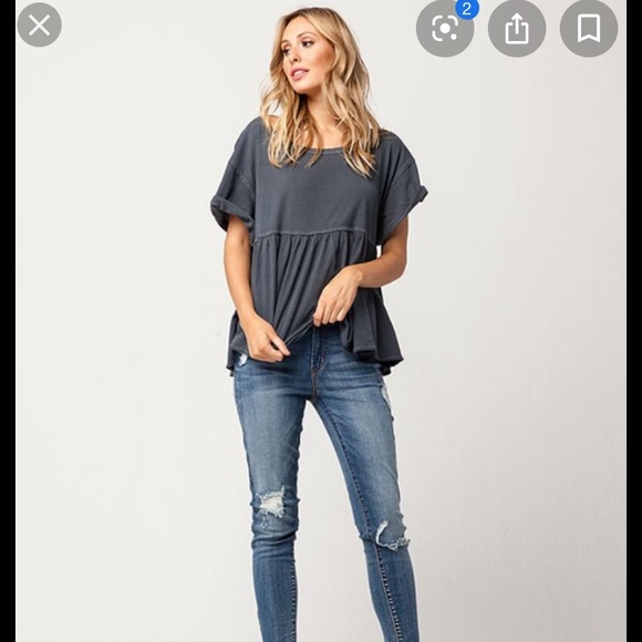 We The Free Tops - Free People We The Free Black Odyssey Tee